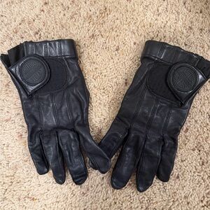 Black Harley Davidson Leather Gloves